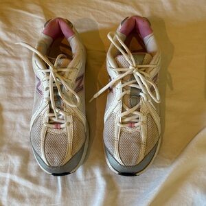 Vintage New Balance White and Pink 496 Running Shoes